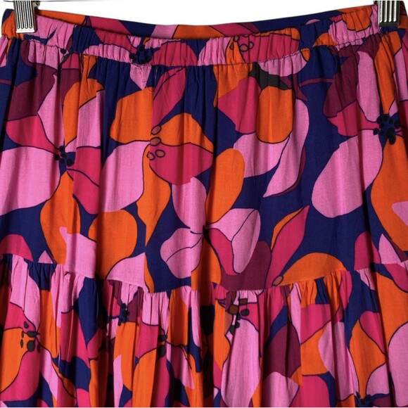 Abel the Label Anthropologie S Cassidy Floral Tiered Maxi Skirt Size Small ATL - Picture 3 of 7